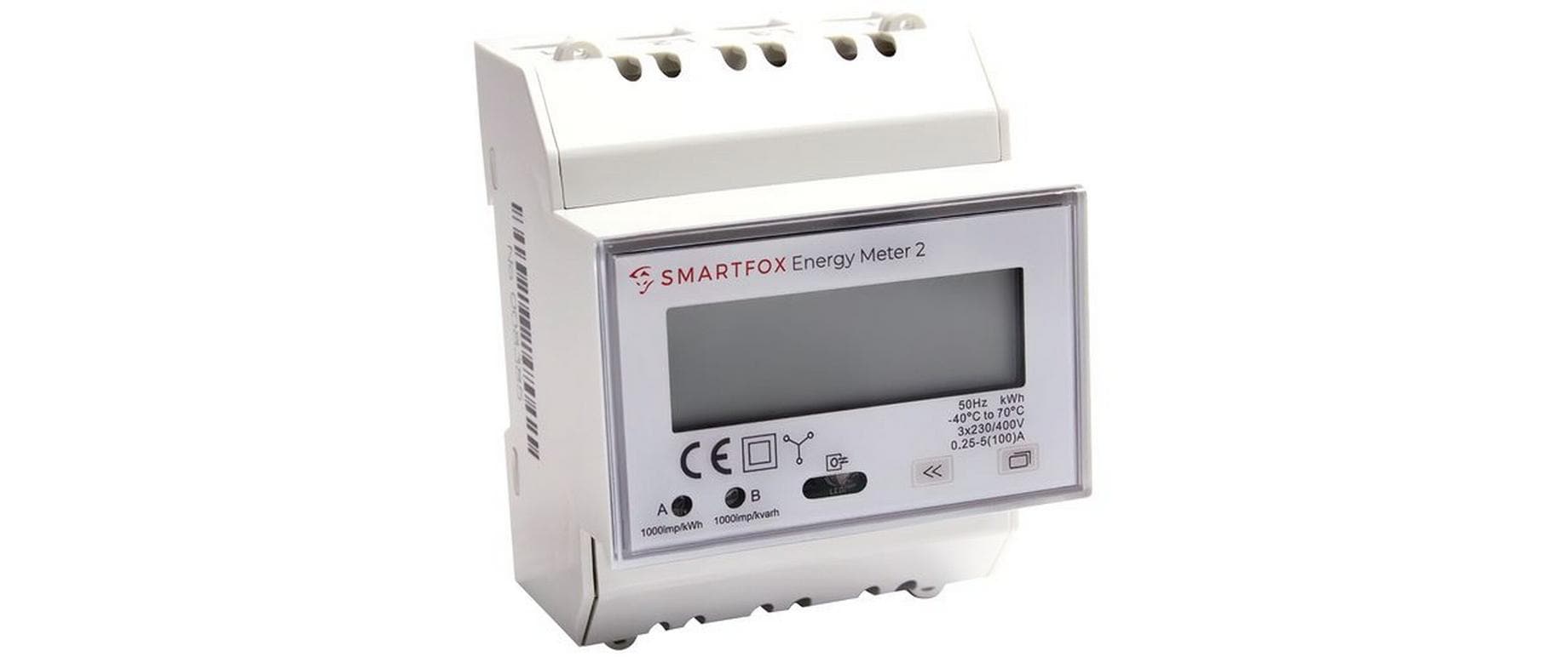 Smartfox Energy Meter 2 – Energiemessgerät – 3-phasig, RS-485/S0, DIN-Schiene, 80 A