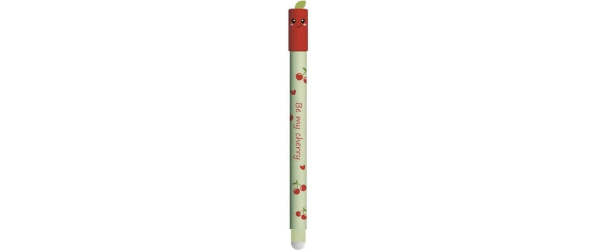 Eberhard Faber Fruity Erase it Kirsche Gelschreiber, Kappe – Blau, Spitze 0,7 mm, radierbar, nachfüllbar