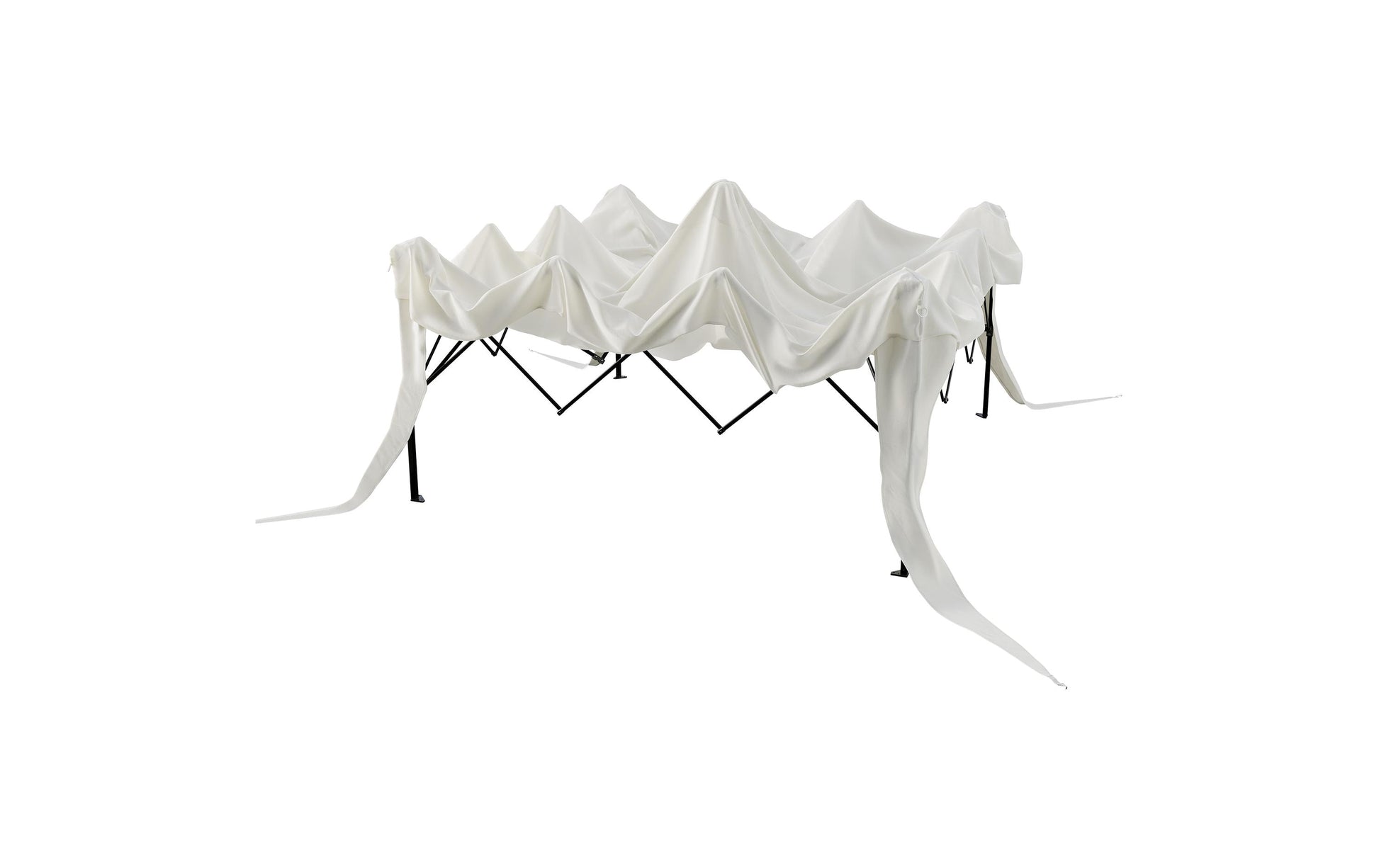 Tristar Pavillon 3 × 3 m – Polyester/Stahl (pulverbeschichtet) – beige – witterungsbeständig