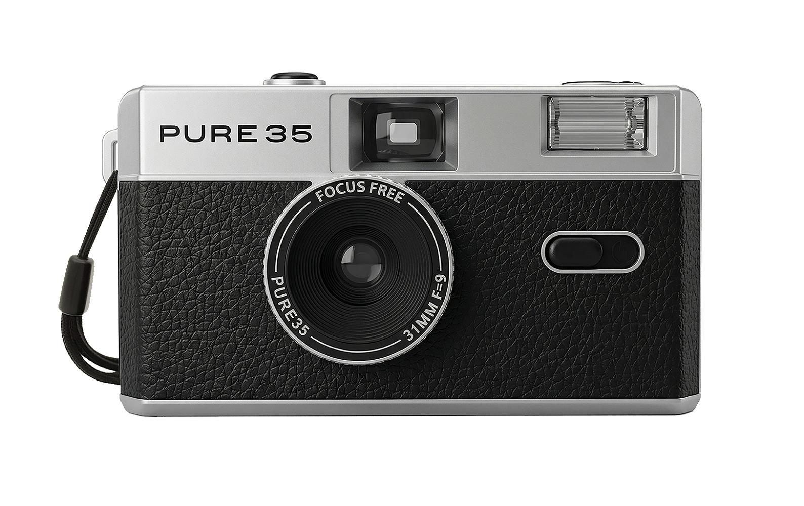 Kodak Pure35 – Kompaktkamera, 135er Film, 31 mm, Fixfokus, integrierter Blitz, schwarz