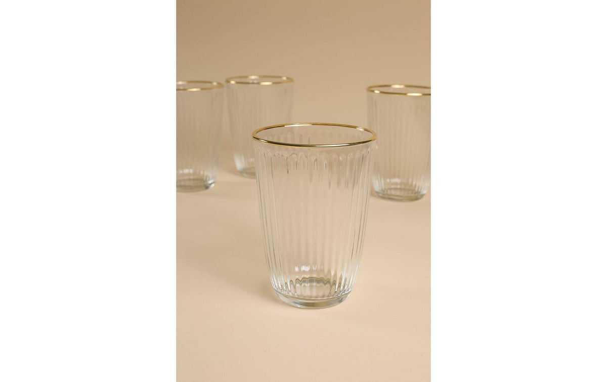 Hermia Trinkglas – 4er Set, 400 ml, Ø 8,5 cm, H 12,0 cm, Kristallglas, nicht spülmaschinenfest