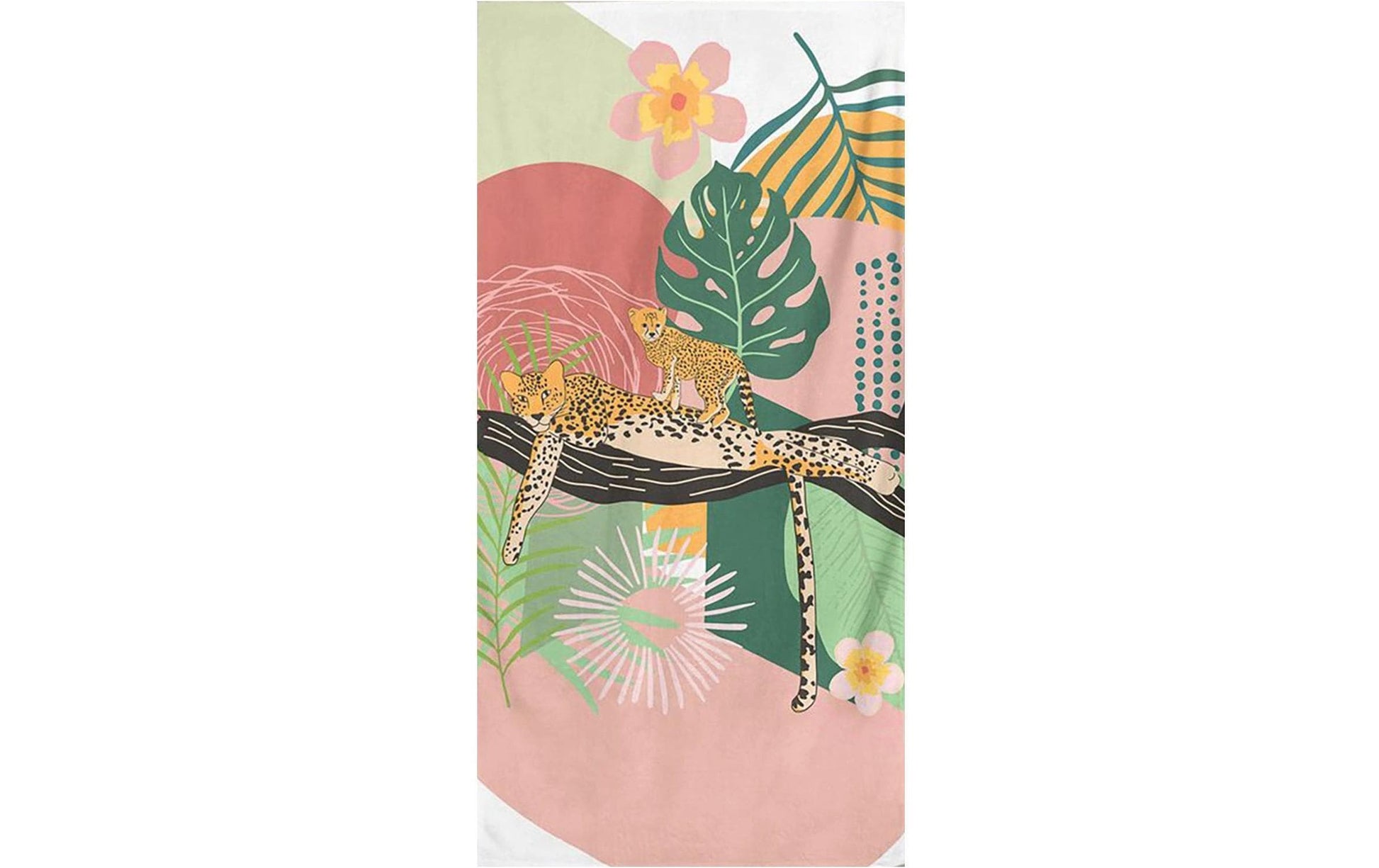 Foutastic Strandtuch Abstract – 75 × 150 cm, Mehrfarbig, Baumwolle/Polyester