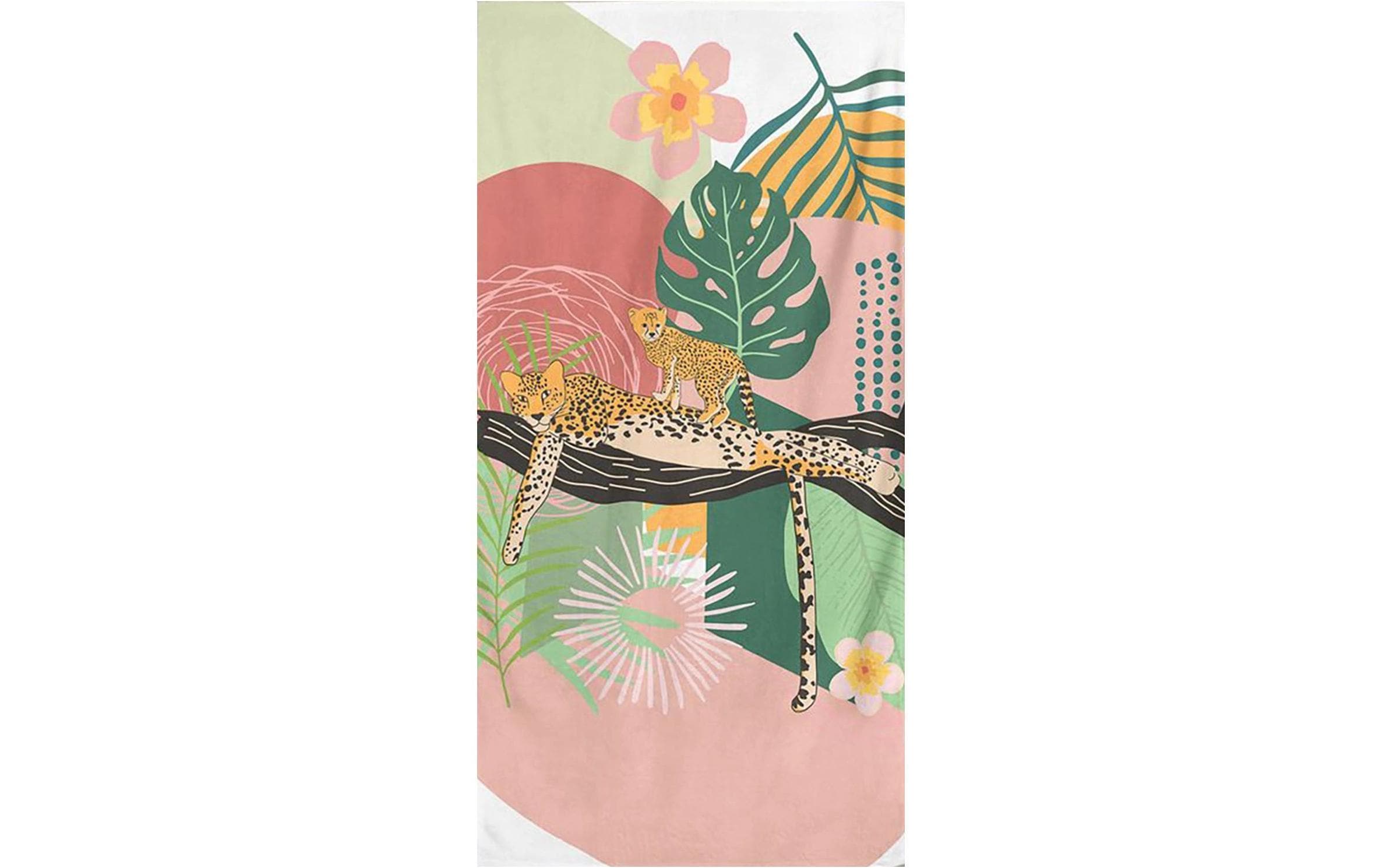 Foutastic Strandtuch Abstract – 75 × 150 cm, Mehrfarbig, Baumwolle/Polyester
