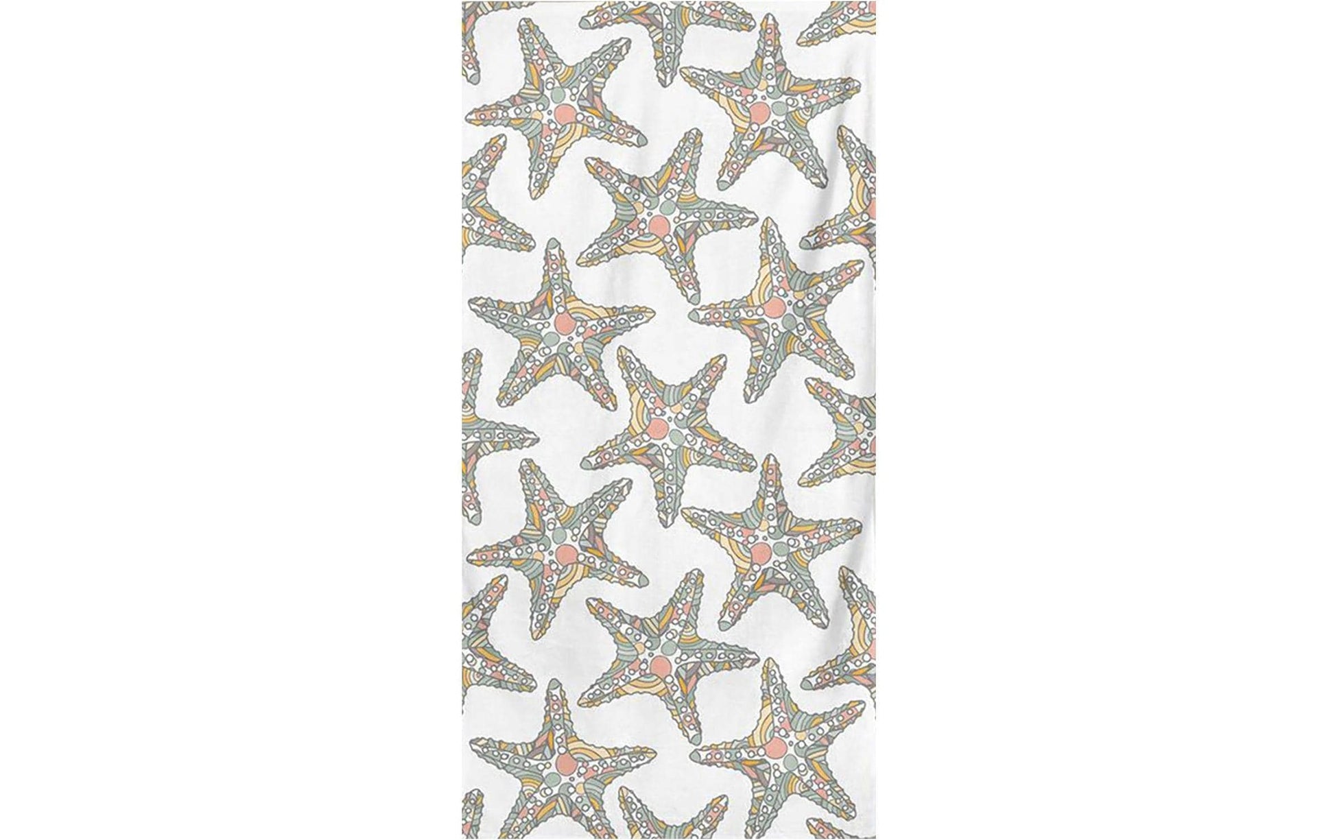 Foutastic Strandtuch Sterne – 75 × 150 cm, Grau/Weiss, Baumwolle/Polyester