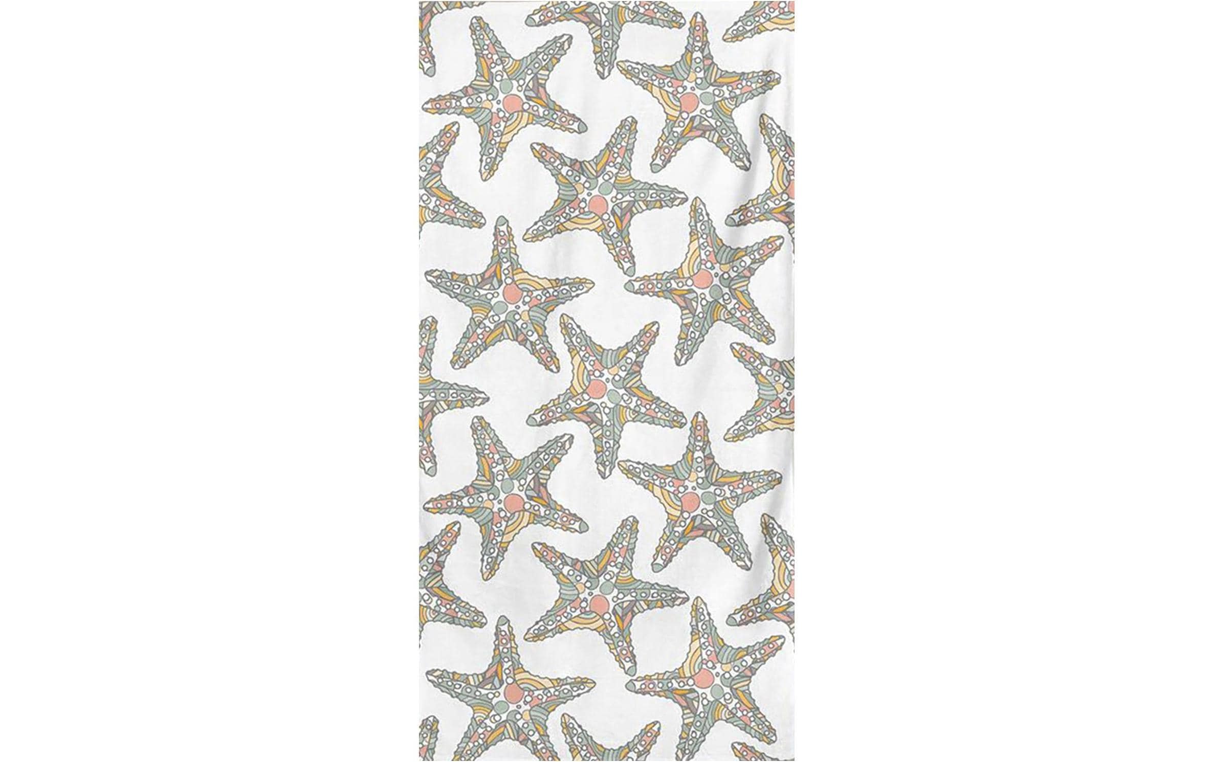 Foutastic Strandtuch Sterne – 75 × 150 cm, Grau/Weiss, Baumwolle/Polyester