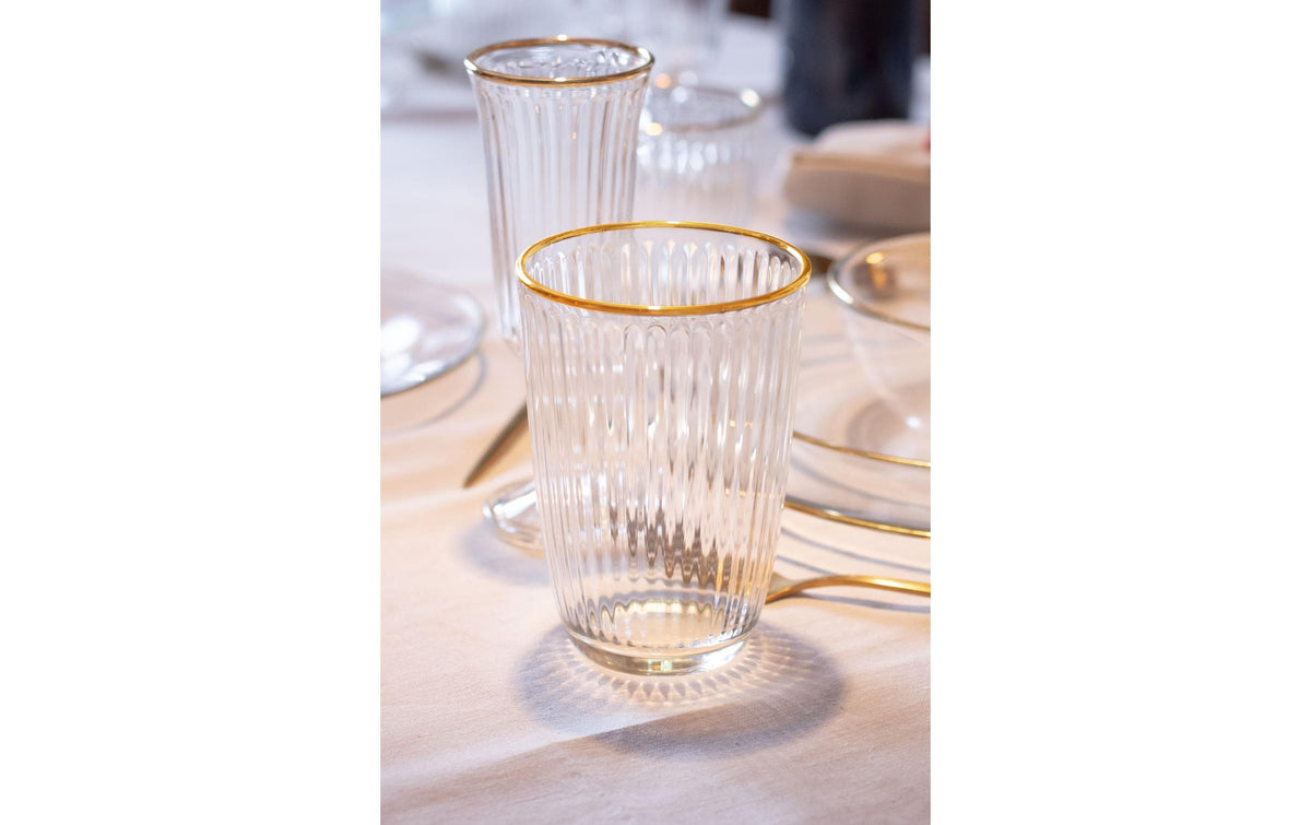 Hermia Trinkglas – 4er Set, 400 ml, Ø 8,5 cm, H 12,0 cm, Kristallglas, nicht spülmaschinenfest