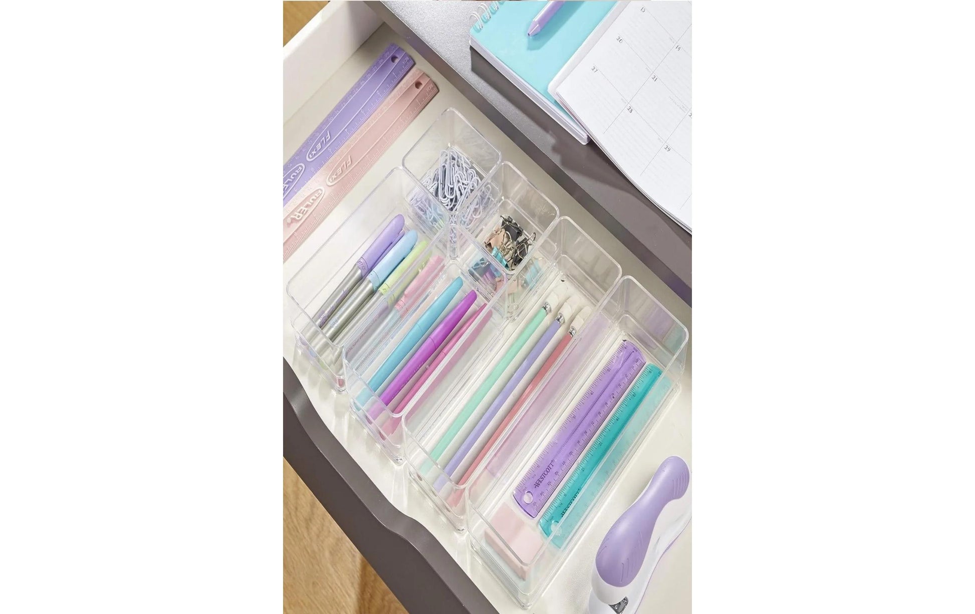 Hermia Ablageschale – Transparent – 75 × 150 × 45 mm – 3 Stück