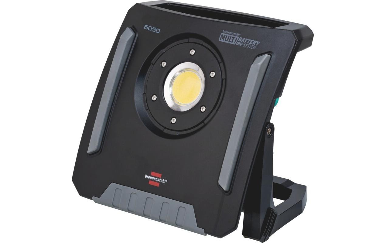 Brennenstuhl Arbeitsstrahler – 61,6 W – 6500 K – IP65 – Akkubetrieb, Netzbetrieb – dimmbar, Schwarz, Metall