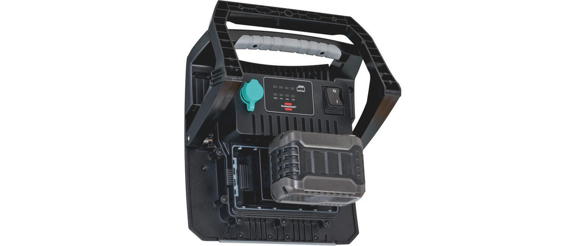 Brennenstuhl Arbeitsstrahler – 61,6 W – 6500 K – IP65 – Akkubetrieb, Netzbetrieb – dimmbar, Schwarz, Metall