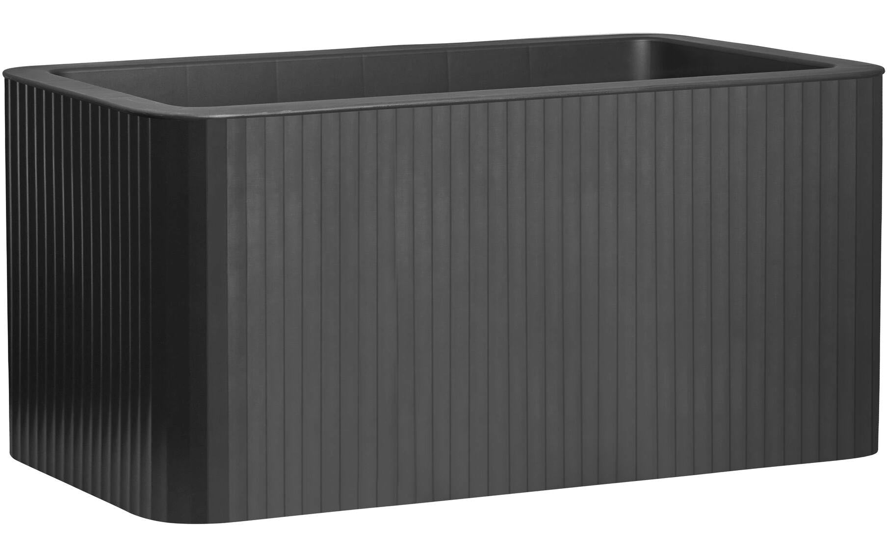 Elho Jive Terrasse Stripe Pflanzkübel – 52 l – Kunststoff, dunkelgrau