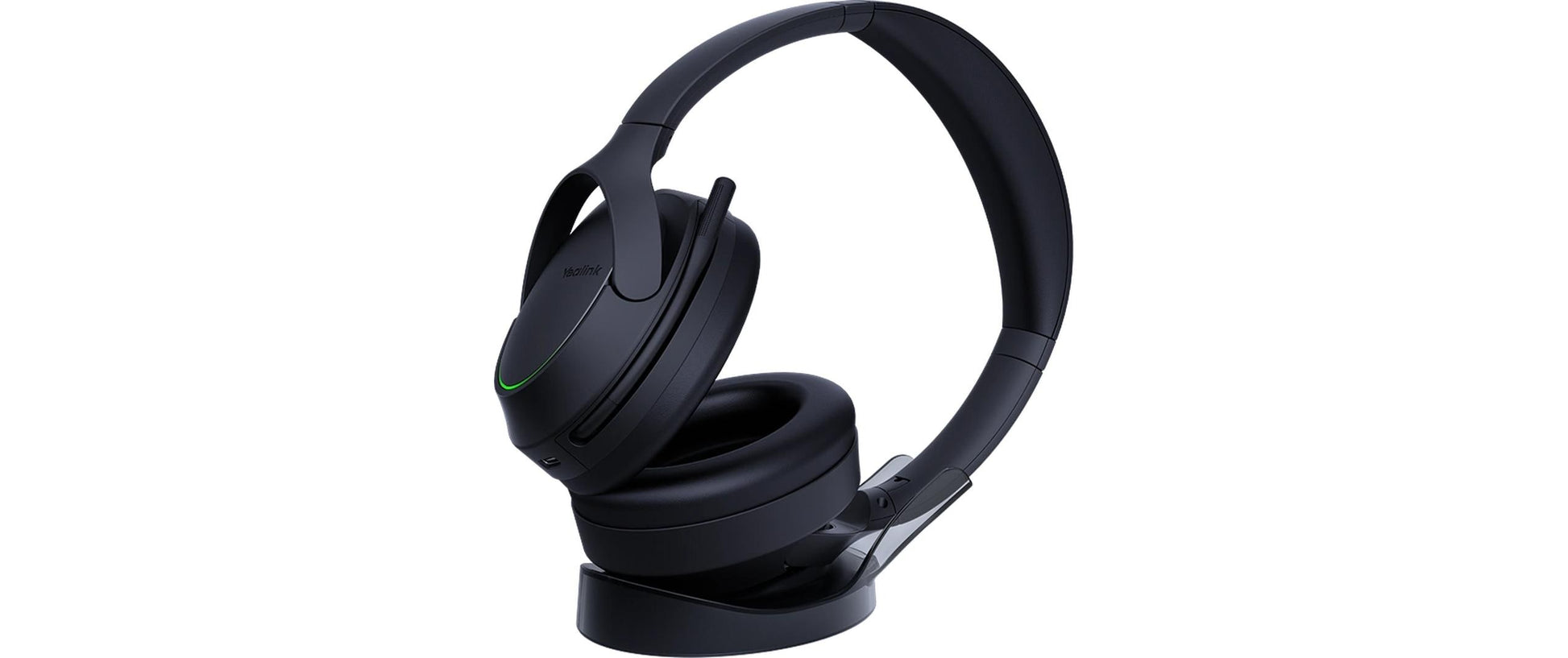 Yealink BH78 Office-Headset – Over-Ear, Stereo, BT, ANC, mit Ladestation, Schwarz