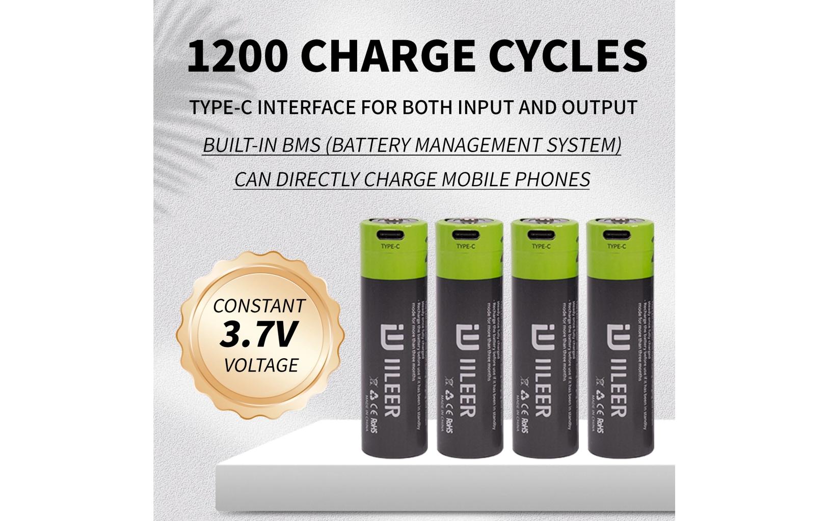 Iileer 21700 Akkus – Li-Ion, 5000 mAh, 3,7 V – 2 Stk.