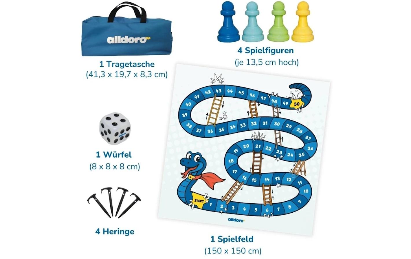 Alldoro XXL Boden-Leiterspiel – Geschicklichkeitsspiel, ab 3 Jahren