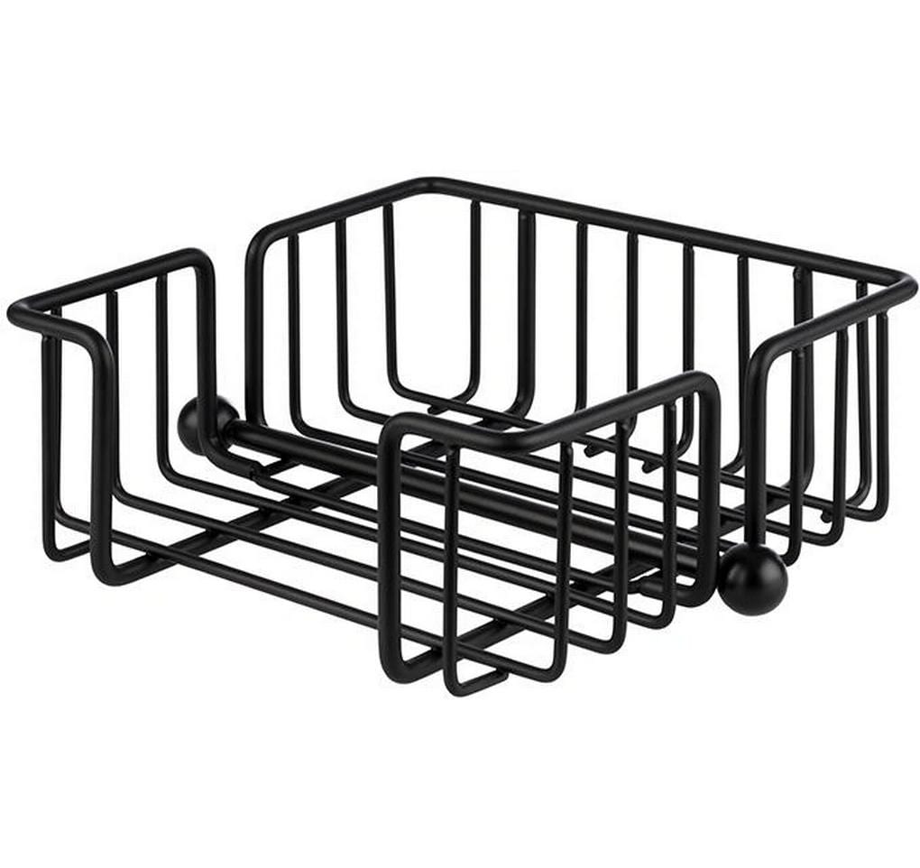 APS Serviettenhalter Urban – Schwarz – 19 × 19 × 7,5 cm – Metall