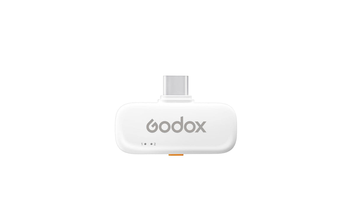 Godox C01 Kit2 Lavaliermikrofon 2er-Set – Kabellos (2,4 GHz), Omnidirektional, Weiss