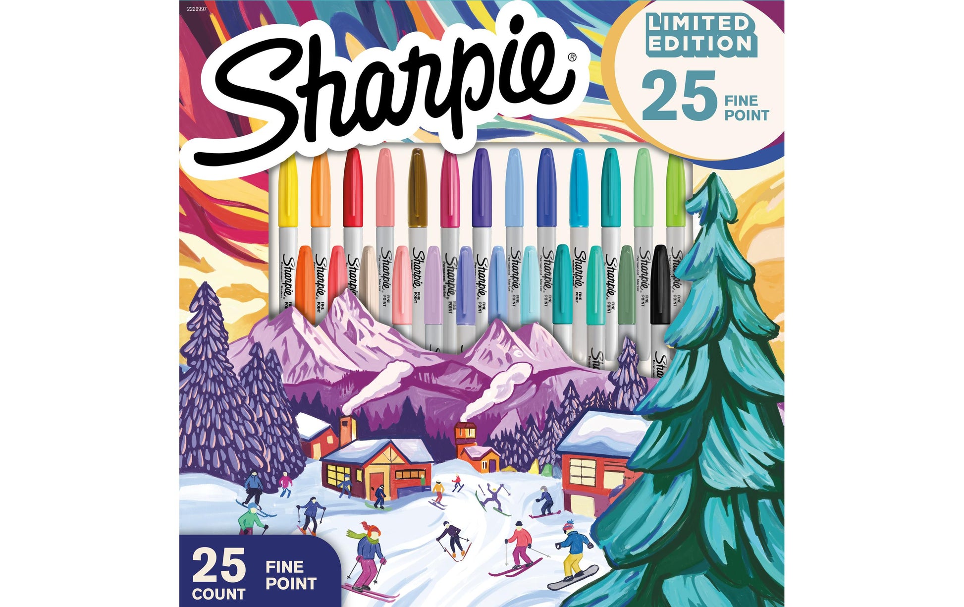 Sharpie Permanentmarker – Rundspitze – Mehrfarbig, 25er-Pack