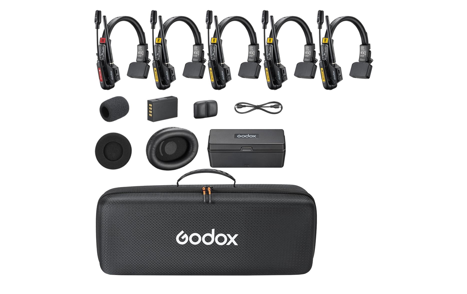 Godox Skytalk Air 5S Over-Ear Kopfhörer – 2,4 GHz, ANC, Schwarz