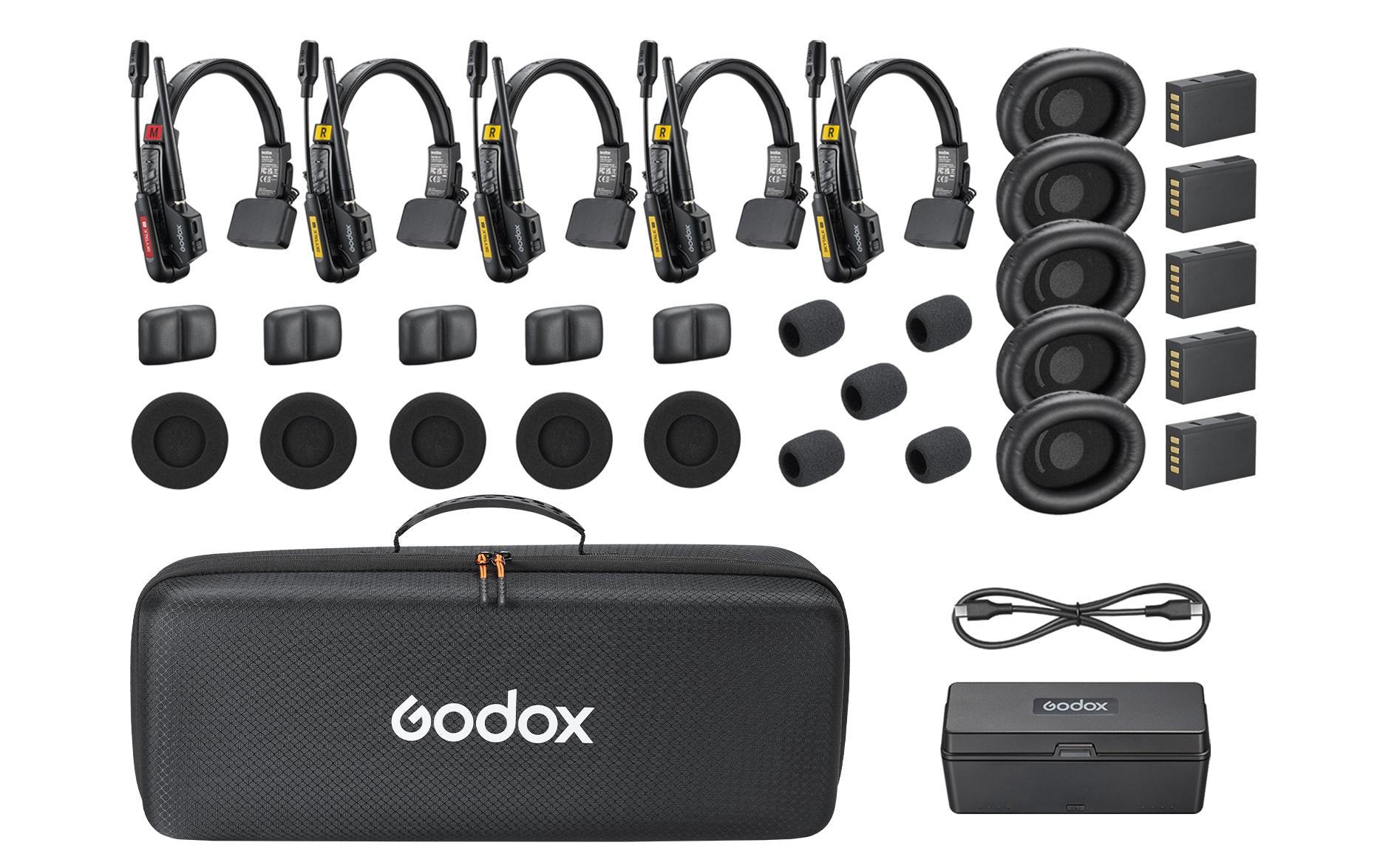 Godox Skytalk Air 5S Over-Ear Kopfhörer – 2,4 GHz, ANC, Schwarz