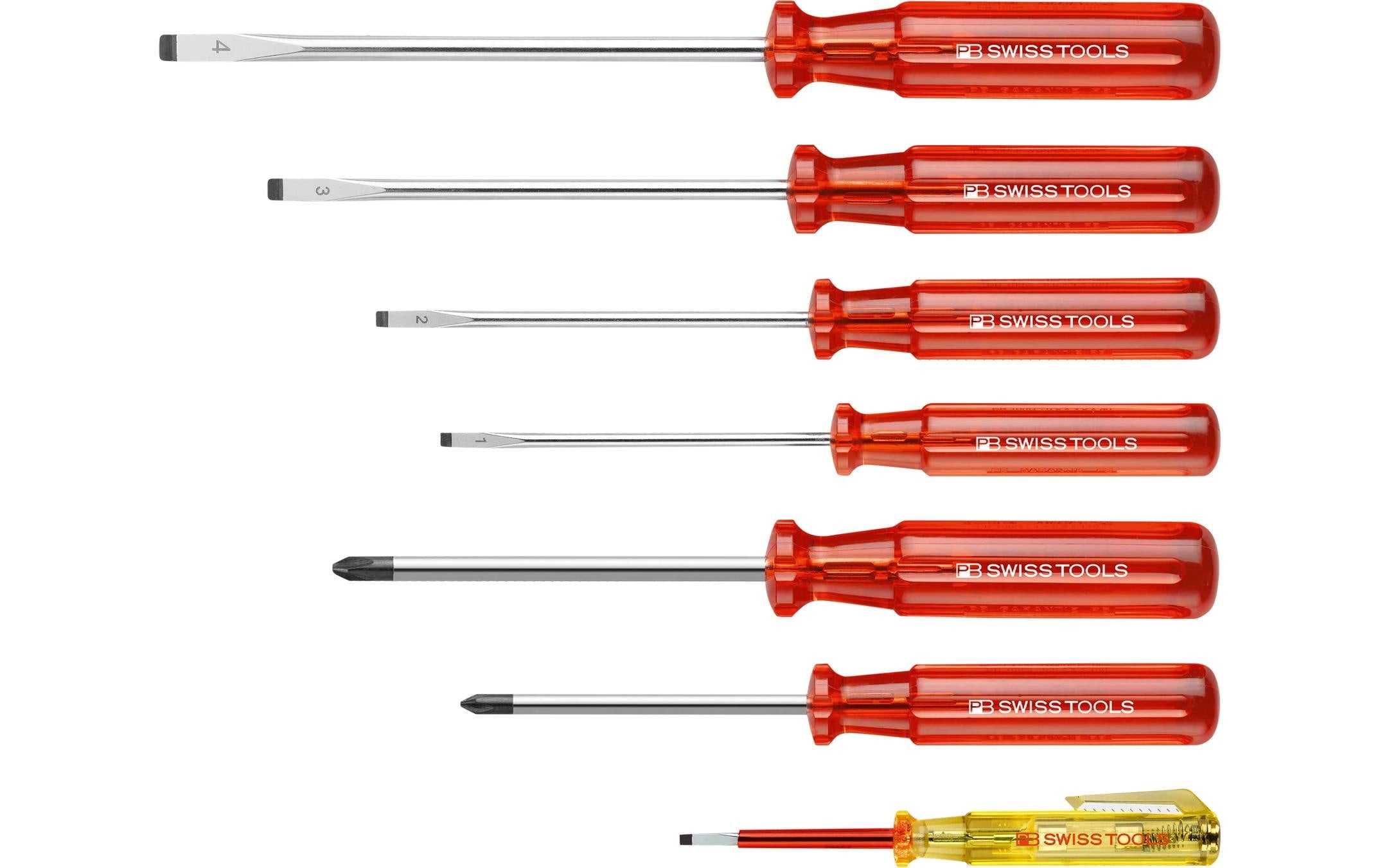 PB Swiss Tools – Schraubenzieher-Set PH/SL, mit Spannungsprüfer, 1575 CBB