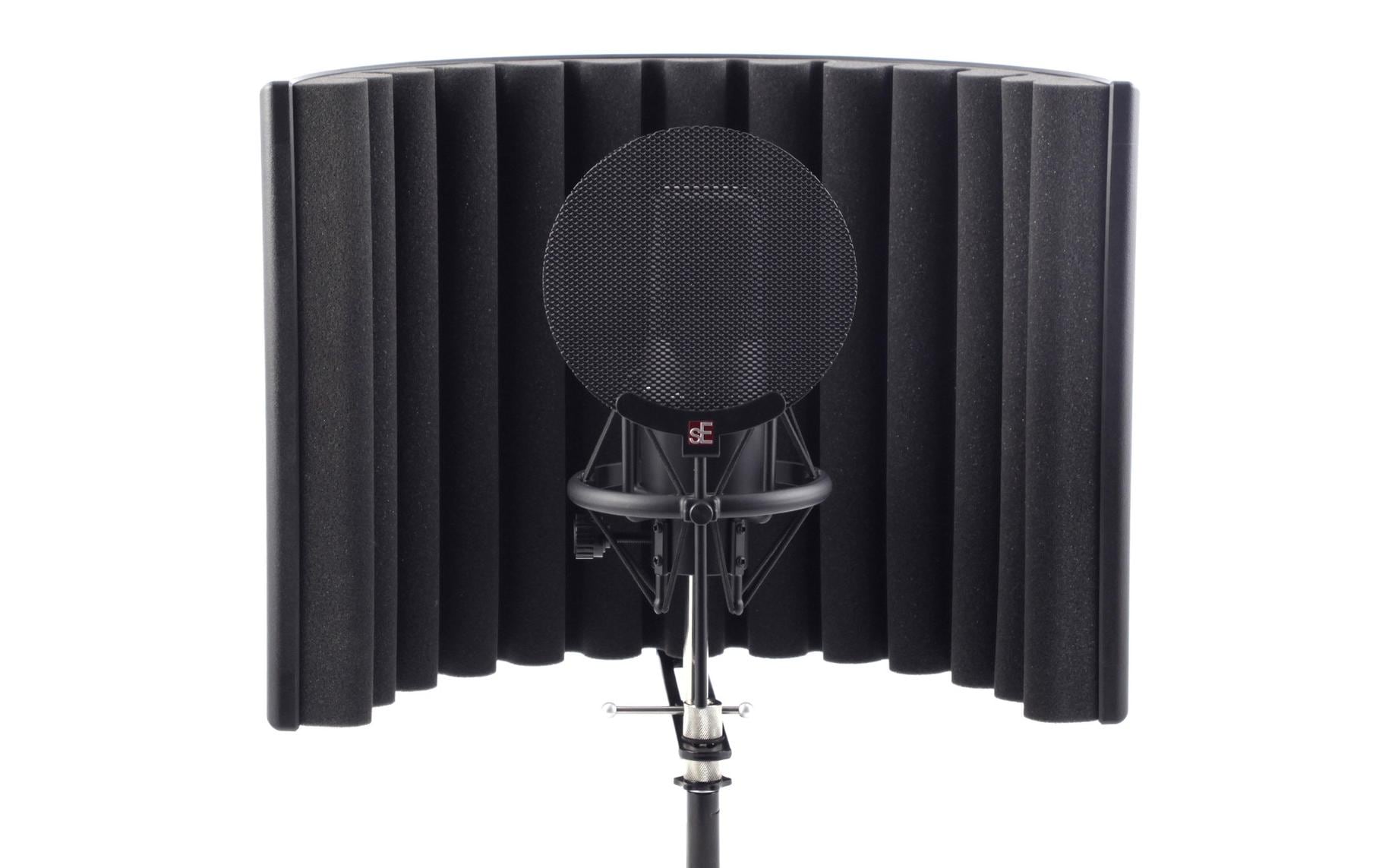 SE Electronics Reflexion Filter Pro – Pop-Filter/Windschutz für Gesangsmikrofone/Gitarrenmikrofone – Schwarz