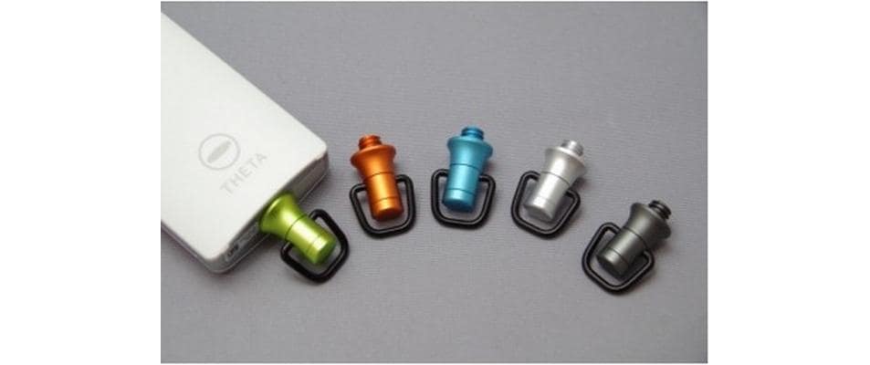 Ricoh Strap Connection Riemenhalter – Metall – für Ricoh THETA S, THETA SC, THETA SC2 und andere – Silber