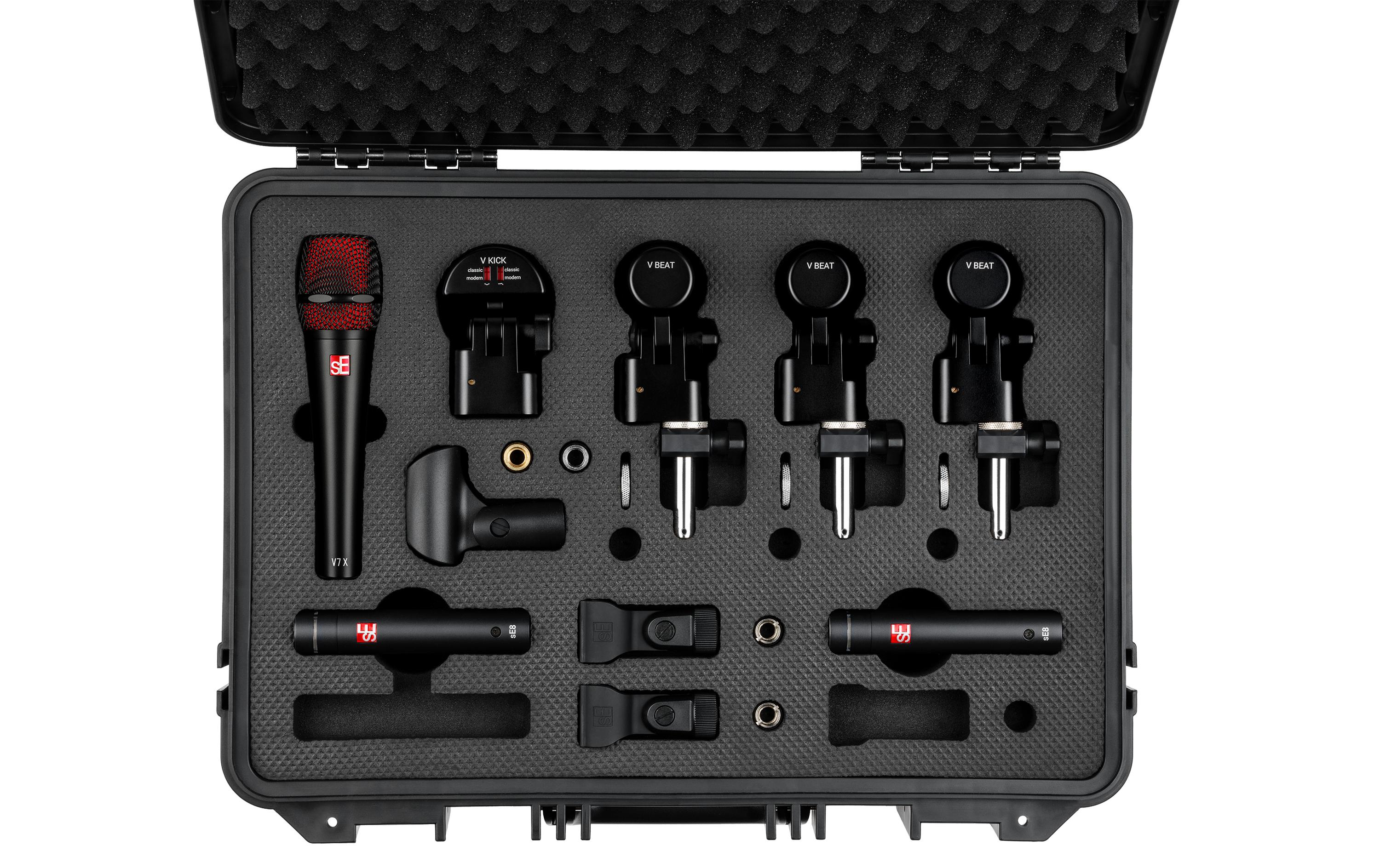 SE Electronics V PACK ARENA Mikrofonset 7-teilig – XLR, Kabelgebunden, Phantomspeisung – Schwarz
