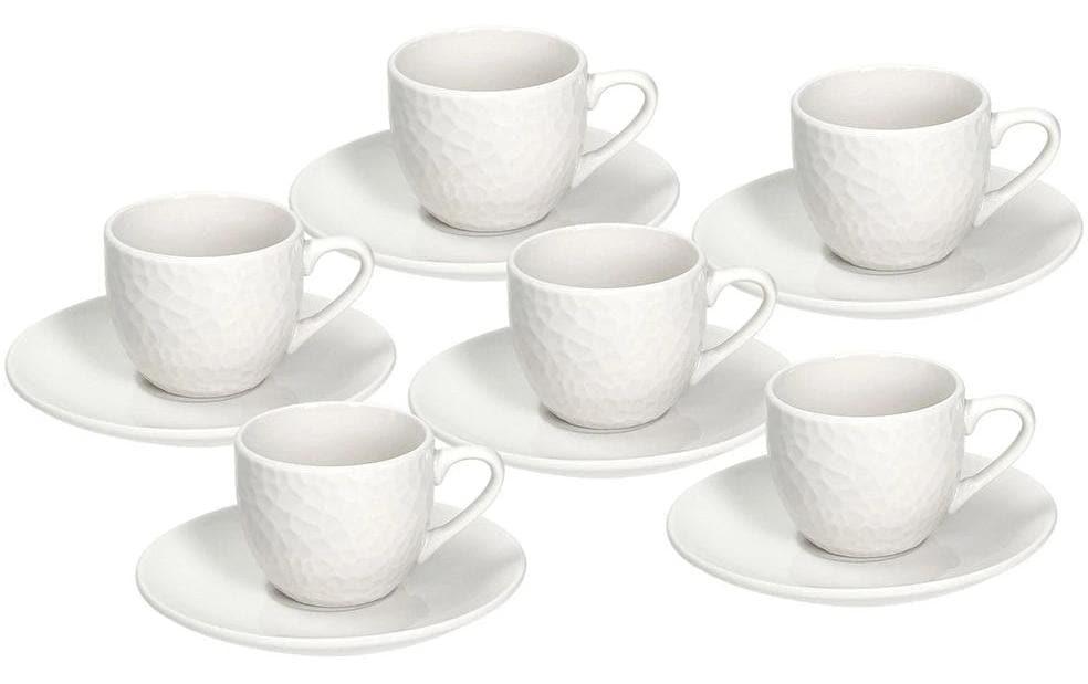 Tognana Porcellane Tognana Espressotassen-Set Golf – 6-teiliges Set, 90 ml, Ø 12,5 cm, Porzellan, spülmaschinenfest