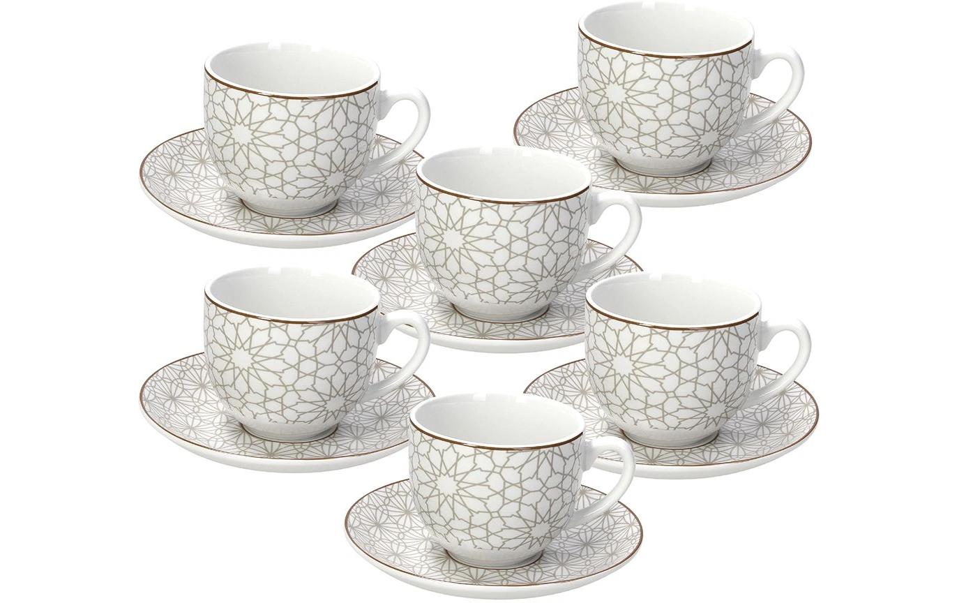 Tognana Porcellane Tognana Kaffeetasse Madison – 6er Set, 250 ml, Porzellan, spülmaschinenfest, mikrowellengeeignet