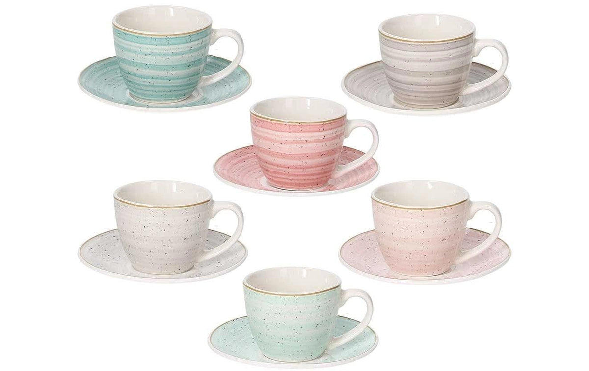 Tognana Porcellane Tognana Pepper Mamboo Espressotassen-Set – 6 Stück, 80 ml, Ø 11 cm, Knochenporzellan
