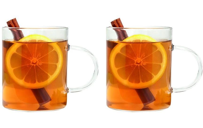 Tognana Porcellane Tognana Teetassen Lyra – 2er Set, 420 ml, Ø 8 cm, Borosilikatglas, spülmaschinenfest, mikrowellengeeignet