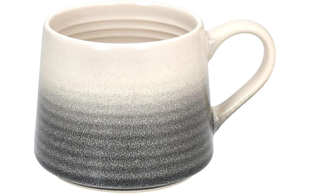 Tognana Porcellane Tognana Kaffeetasse – 450 ml, Ø 11 cm, Knochenporzellan, Grau, spülmaschinenfest, mikrowellengeeignet