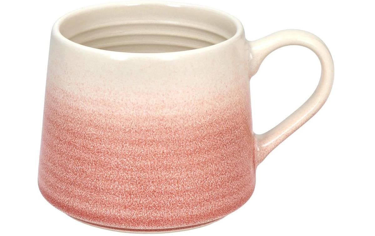Tognana Porcellane Kaffeetasse – 450 ml, Ø 11 cm, Porzellan, Rosa, spülmaschinenfest, mikrowellengeeignet