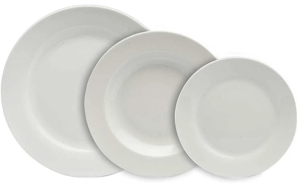 Tognana Porcellane Tognana Geschirrset Olimpia – 18-teiliges Set, Ø 27/21/19 cm, Porzellan, spülmaschinenfest