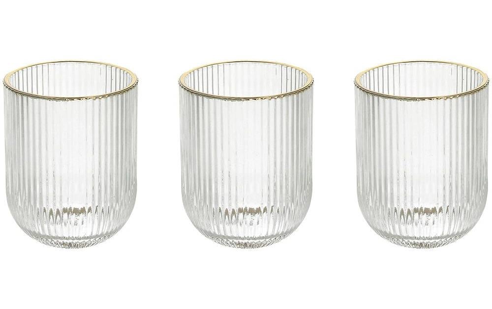 Tognana Porcellane Tognana Trinkgläser Eclipse – 3er Set, 300 ml, Ø 7,5 cm, Glas, Transparent, spülmaschinenfest