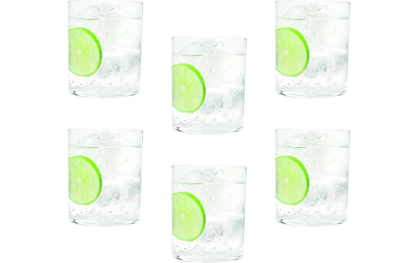 Tognana Porcellane Tognana Trinkgläser Lyra – 6er Set, 420 ml, Ø 8,0 cm, Borosilikatglas, Transparent, spülmaschinenfest