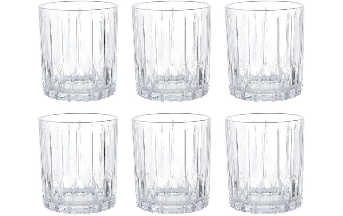 Tognana Porcellane Tognana Trinkgläser Linea Lounge – 6er Set, 350 ml, Ø 8 cm, H 9,5 cm, Glas, Transparent, spülmaschinenfest
