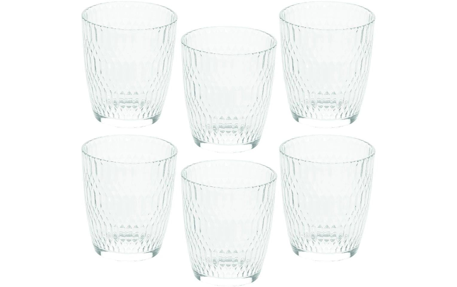Tognana Porcellane Trinkgläser Seoul – 6er Set, 310 ml, Ø 8,5 cm, Glas, Transparent, spülmaschinenfest