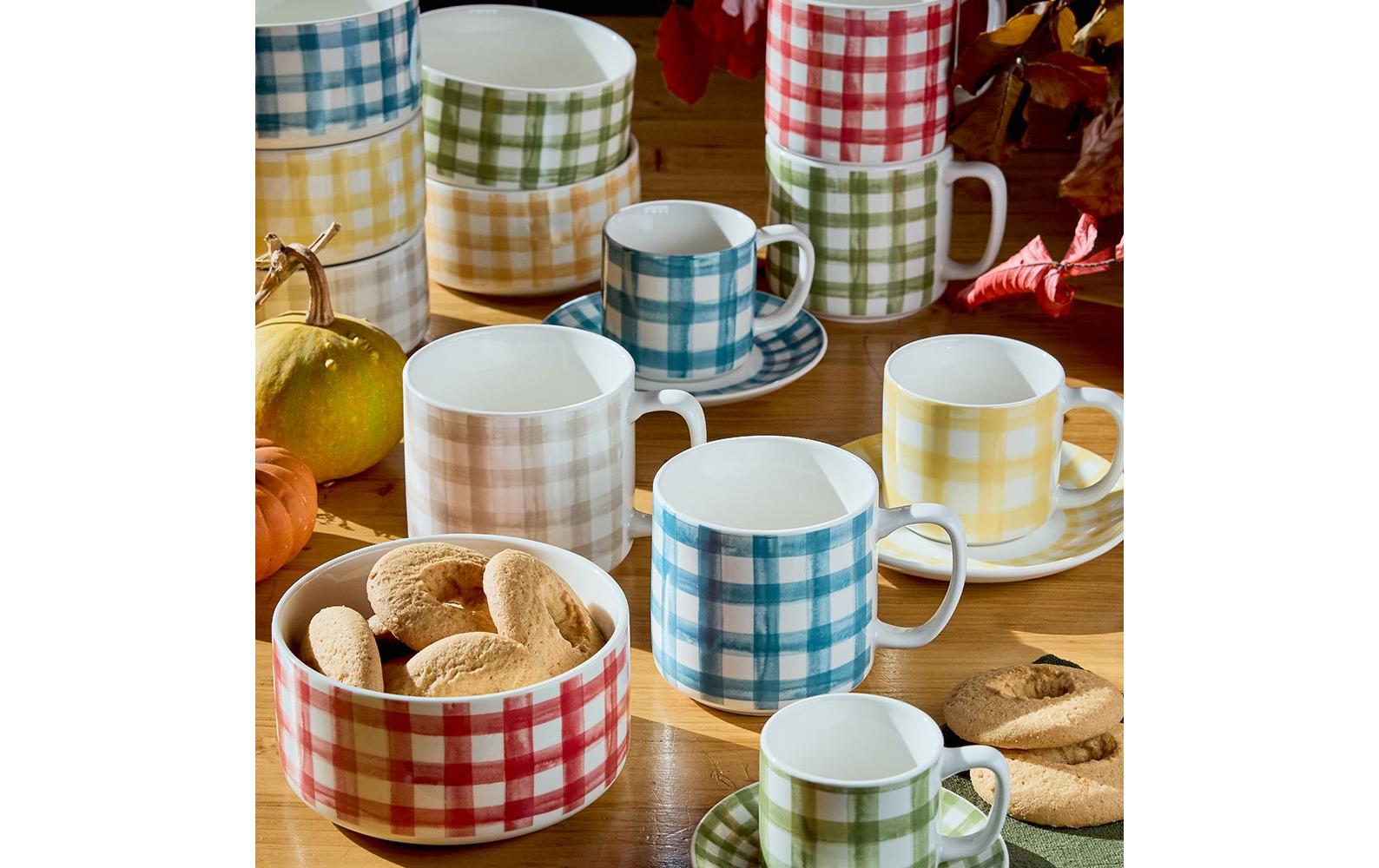 Tognana Porcellane Espressotassen-Set Ivy – 6-teiliges Set, 100 ml, Knochenporzellan, spülmaschinenfest