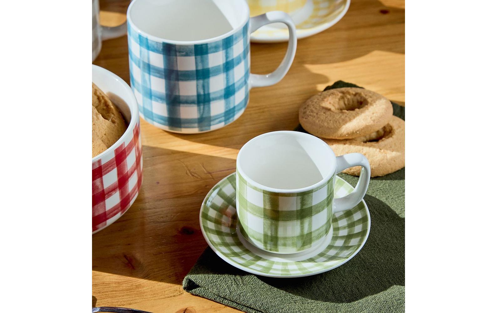 Tognana Porcellane Espressotassen-Set Ivy – 6-teiliges Set, 100 ml, Knochenporzellan, spülmaschinenfest