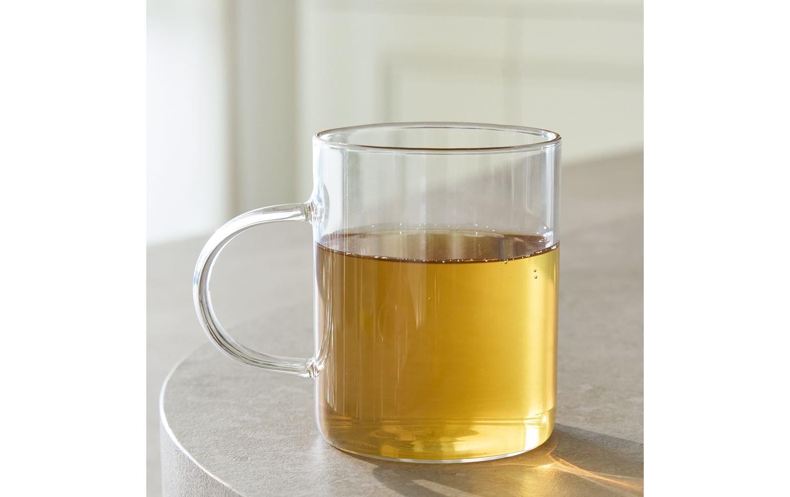 Tognana Porcellane Tognana Teetassen Lyra – 2er Set, 420 ml, Ø 8 cm, Borosilikatglas, spülmaschinenfest, mikrowellengeeignet