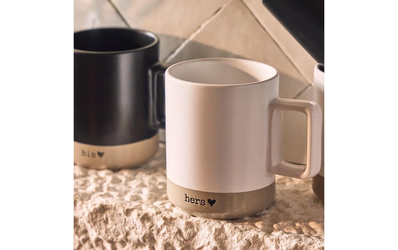 Tognana Porcellane Tognana Kaffeetassen Cindy – 2er Set, 400 ml, Ø 8,5 cm, Steingut, spülmaschinenfest, mikrowellengeeignet