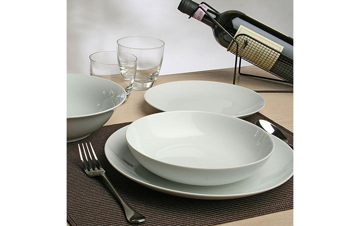 Tognana Porcellane Tognana Speise-Service ME070190000 – 19-teiliges Set, Porzellan, weiss, spülmaschinenfest, mikrowellengeeignet