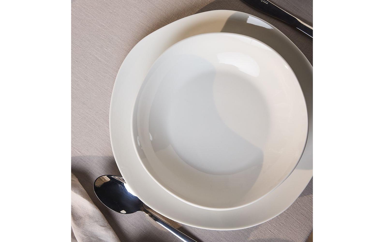 Tognana Porcellane Geschirrset Delphi – 18-teiliges Set, Ø 27/21 cm, Porzellan, spülmaschinenfest