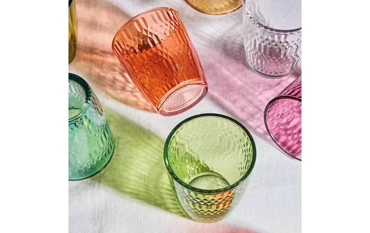 Tognana Porcellane Tognana Trinkgläser Seoul – 6er Set, 310 ml, Ø 8,5 cm, Glas, Mehrfarbig, spülmaschinenfest
