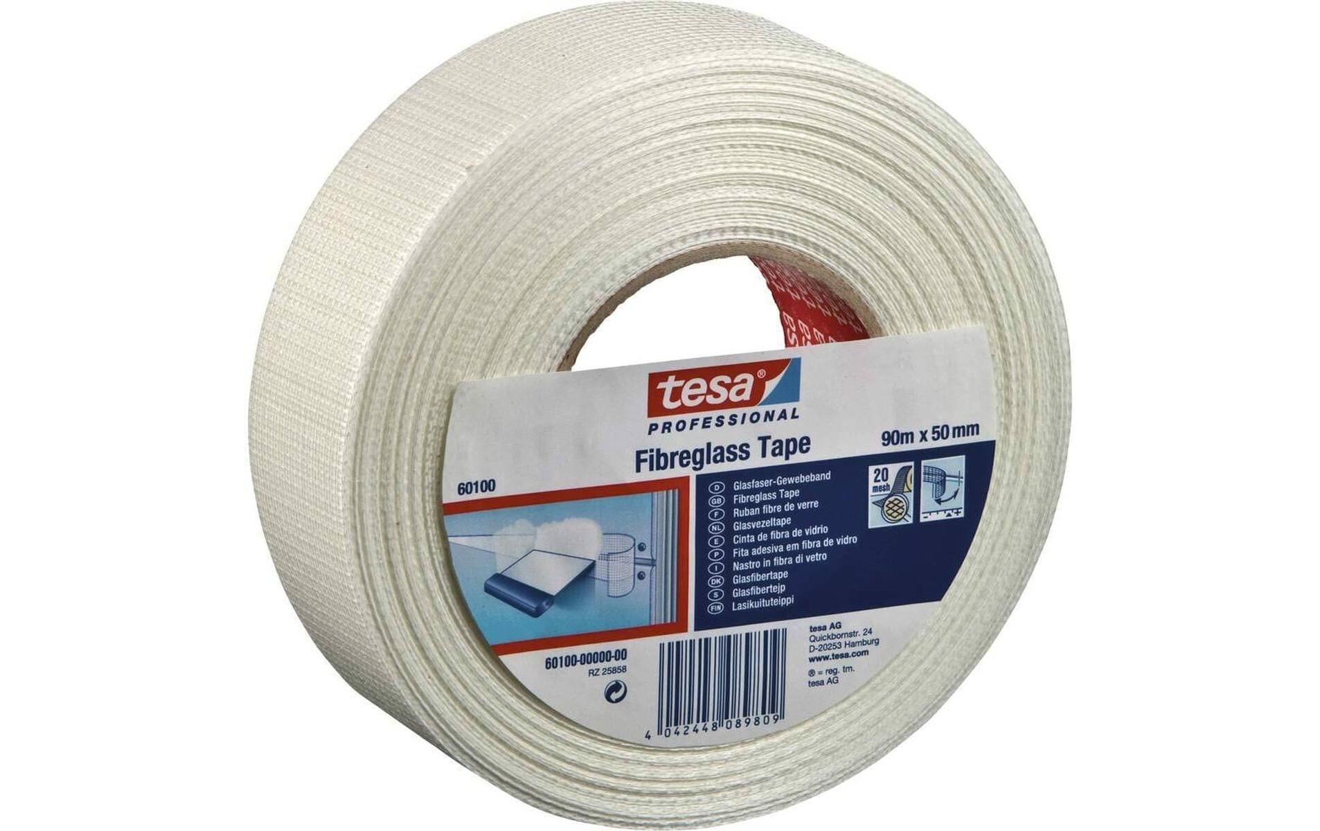 TESA Reparaturband – 48 mm × 45 m, weiss, Glasfaser