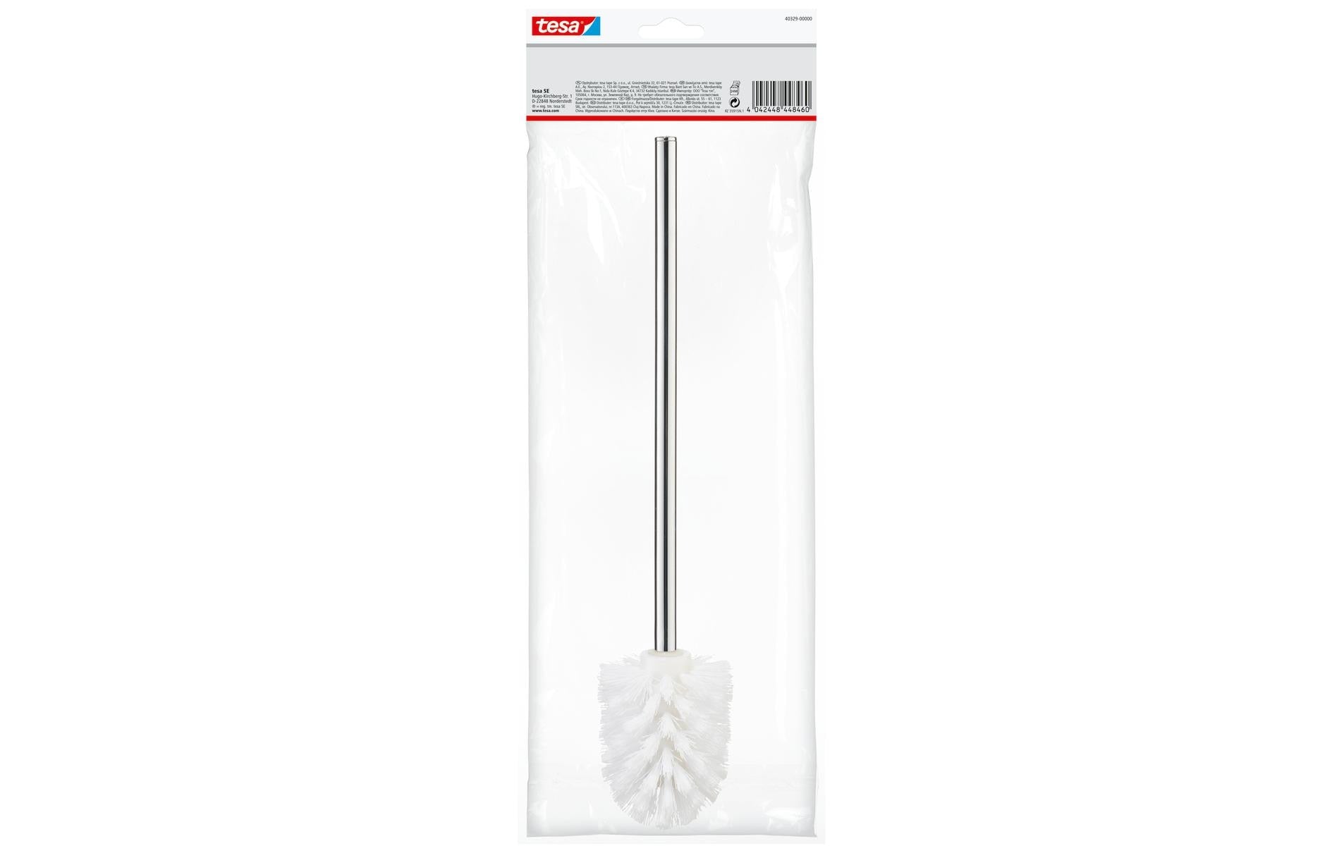 TESA WC-Bürstenset – Kunststoff Chrom, Wandmontiert, H 45,5 cm