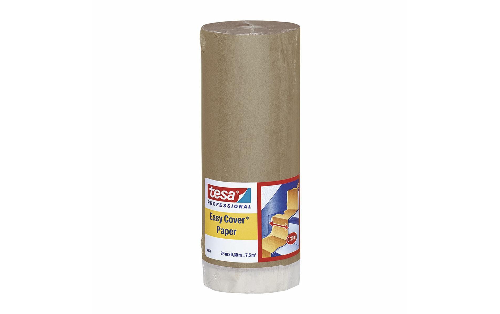 TESA Abdeckfolie mit Band, Chamois – 300 mm × 25 m