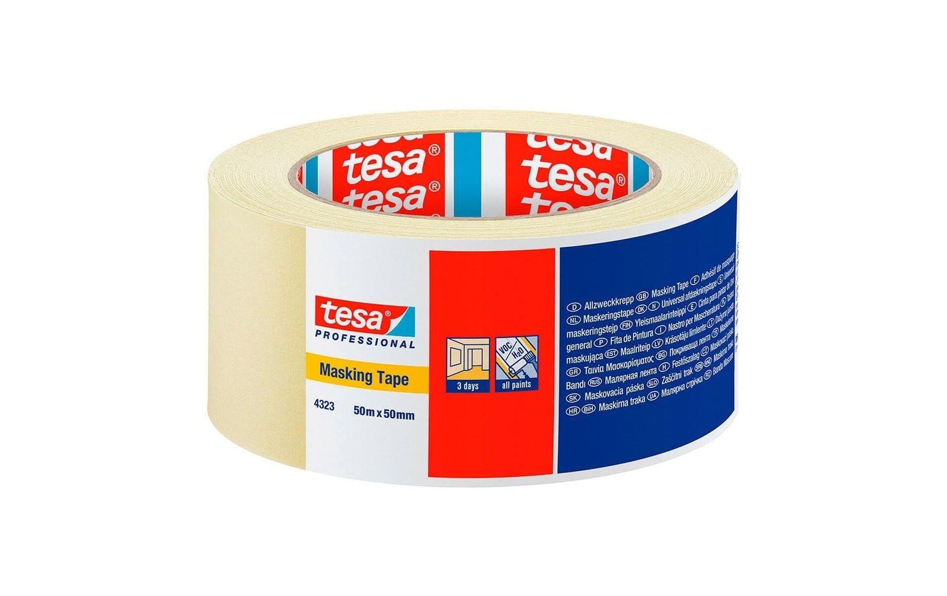 TESA Malerband, Chamois – 50 mm × 50 m, innen