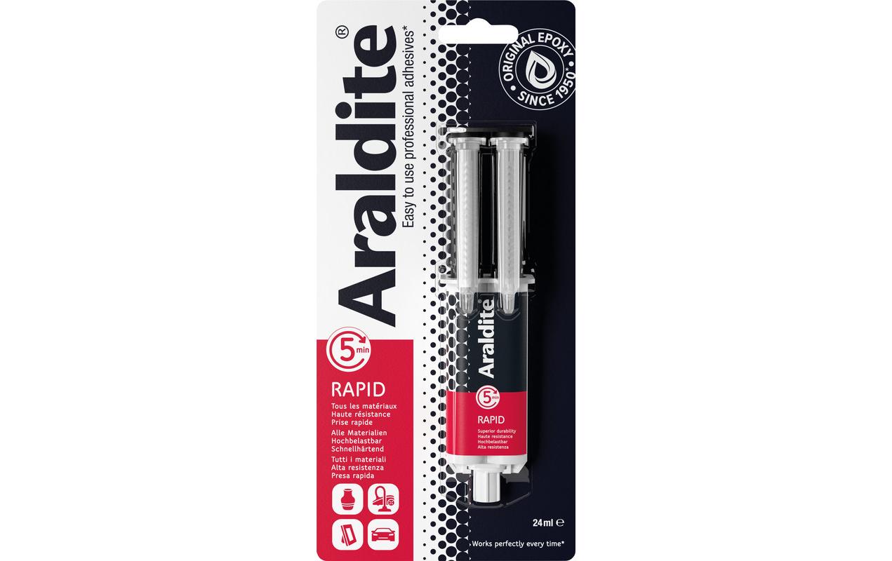 Go-Araldite Araldite 2K Epoxidharzkleber Rapid – transparent – 24 ml – für Metall, Holz, Glas
