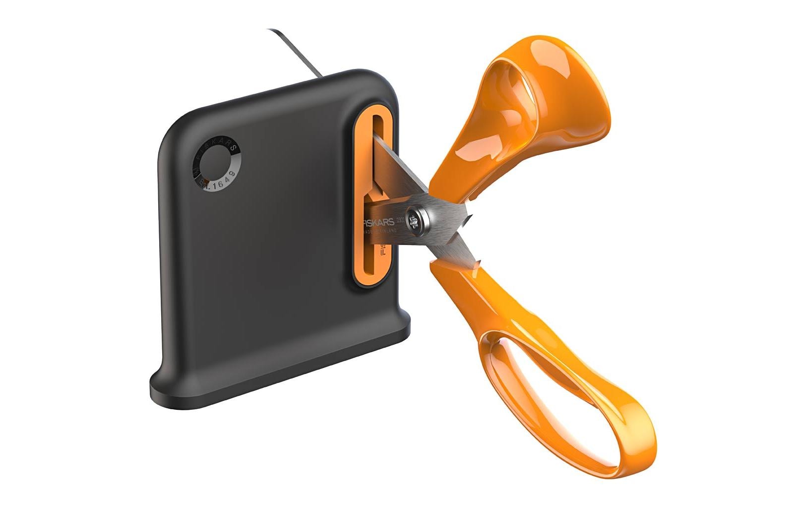 Fiskars Schere 10,0 cm, für Rechtshänder – Edelstahl, mit Schleifstein, Grau